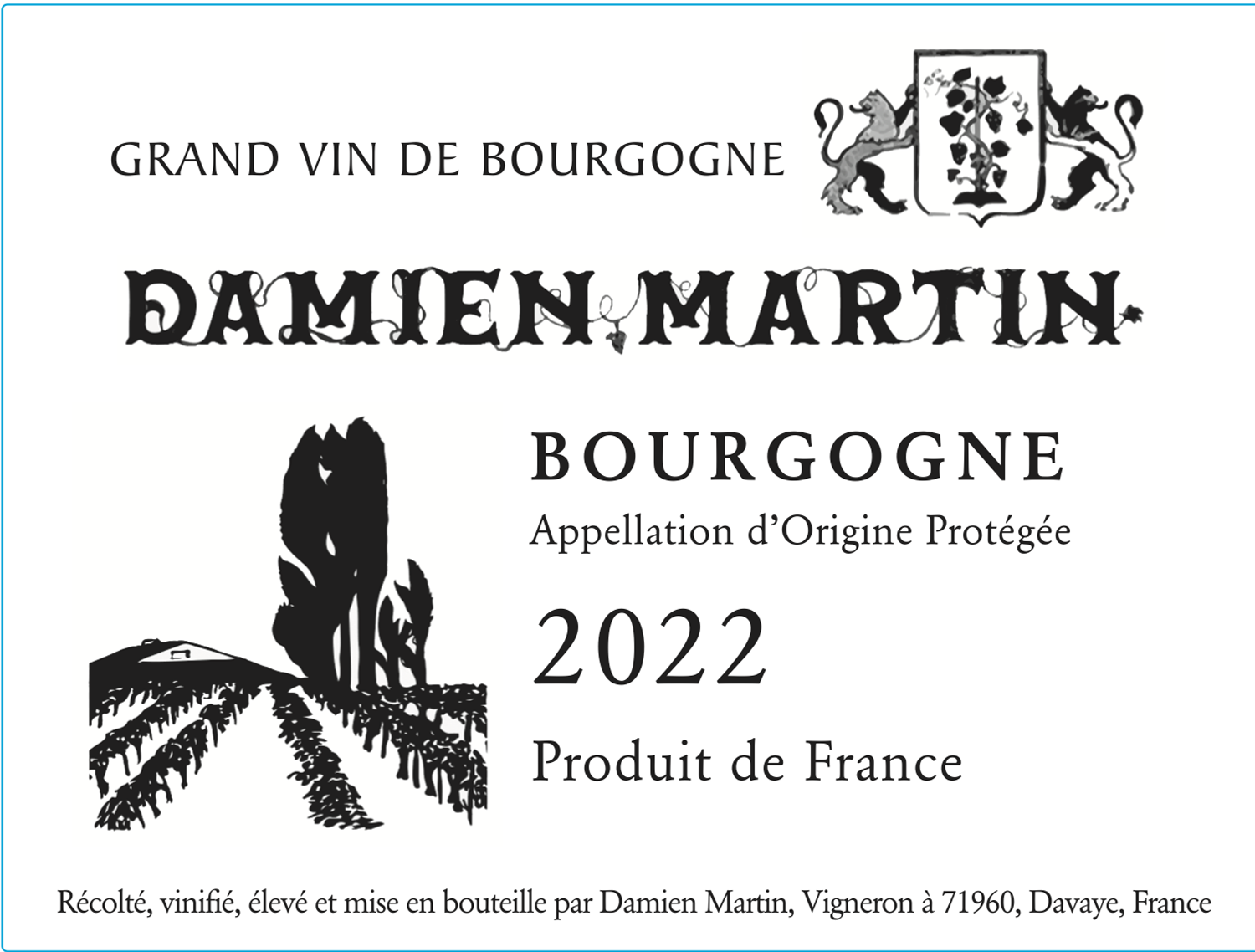 Damien Martin Bourgogne Rouge Pinot Noir 2023 750ml