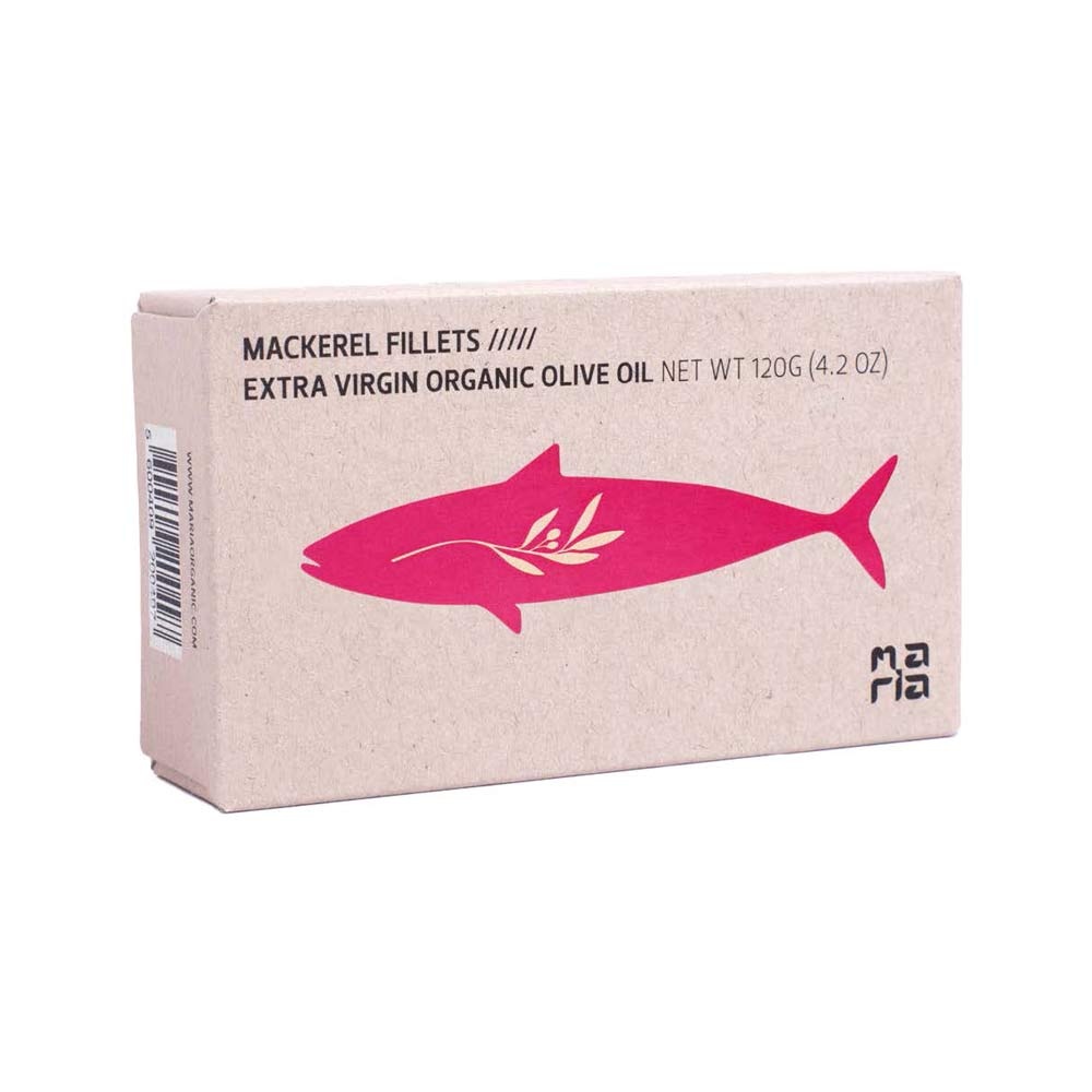 Maria Organic Mackerel Filets in Extra Virgin Olive Oil 4.2oz