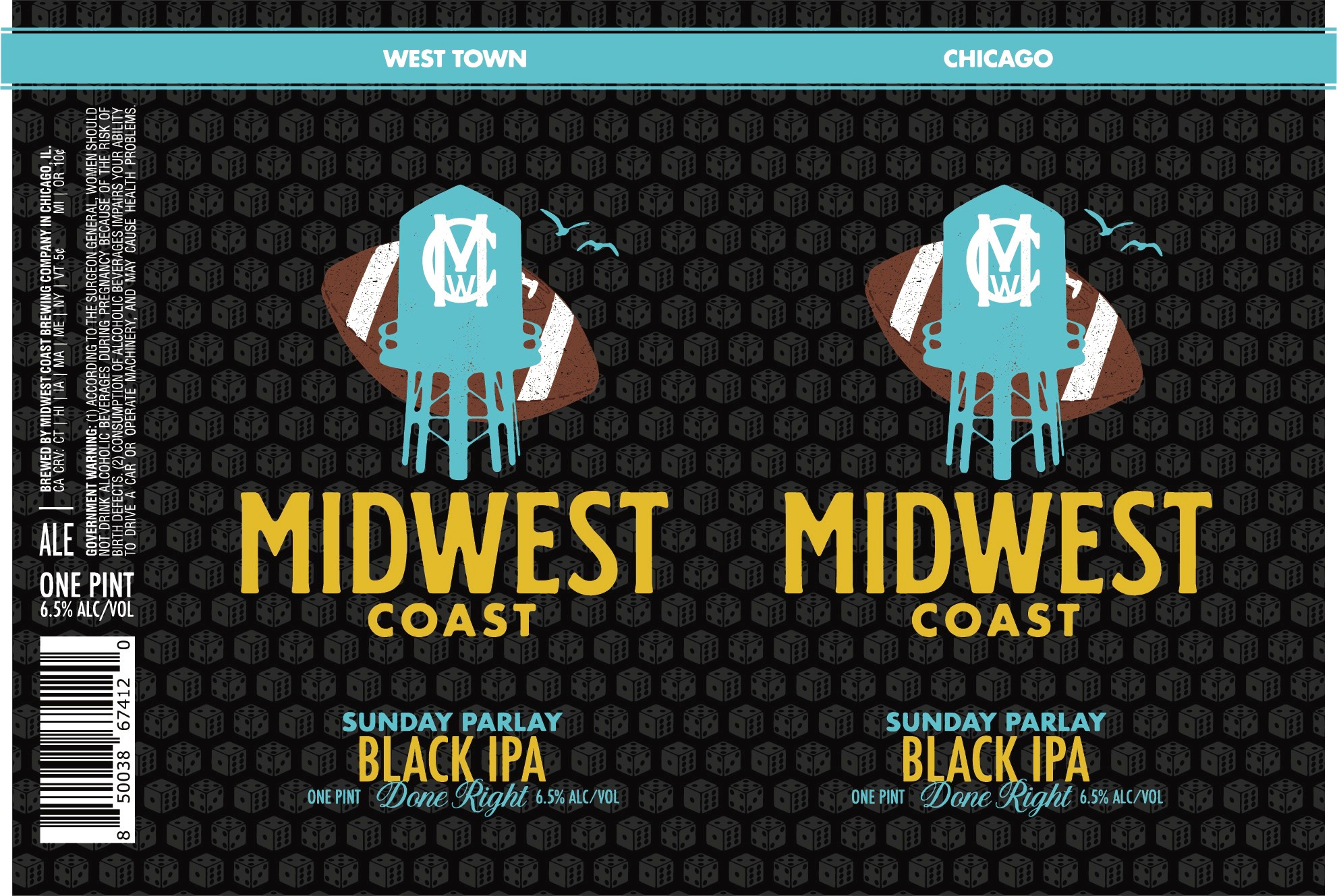 Midwest Coast "Sunday Parlay" Black IPA 16oz 4pk