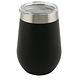 Triple Walled Stemless Wine Glass with Lid (black)