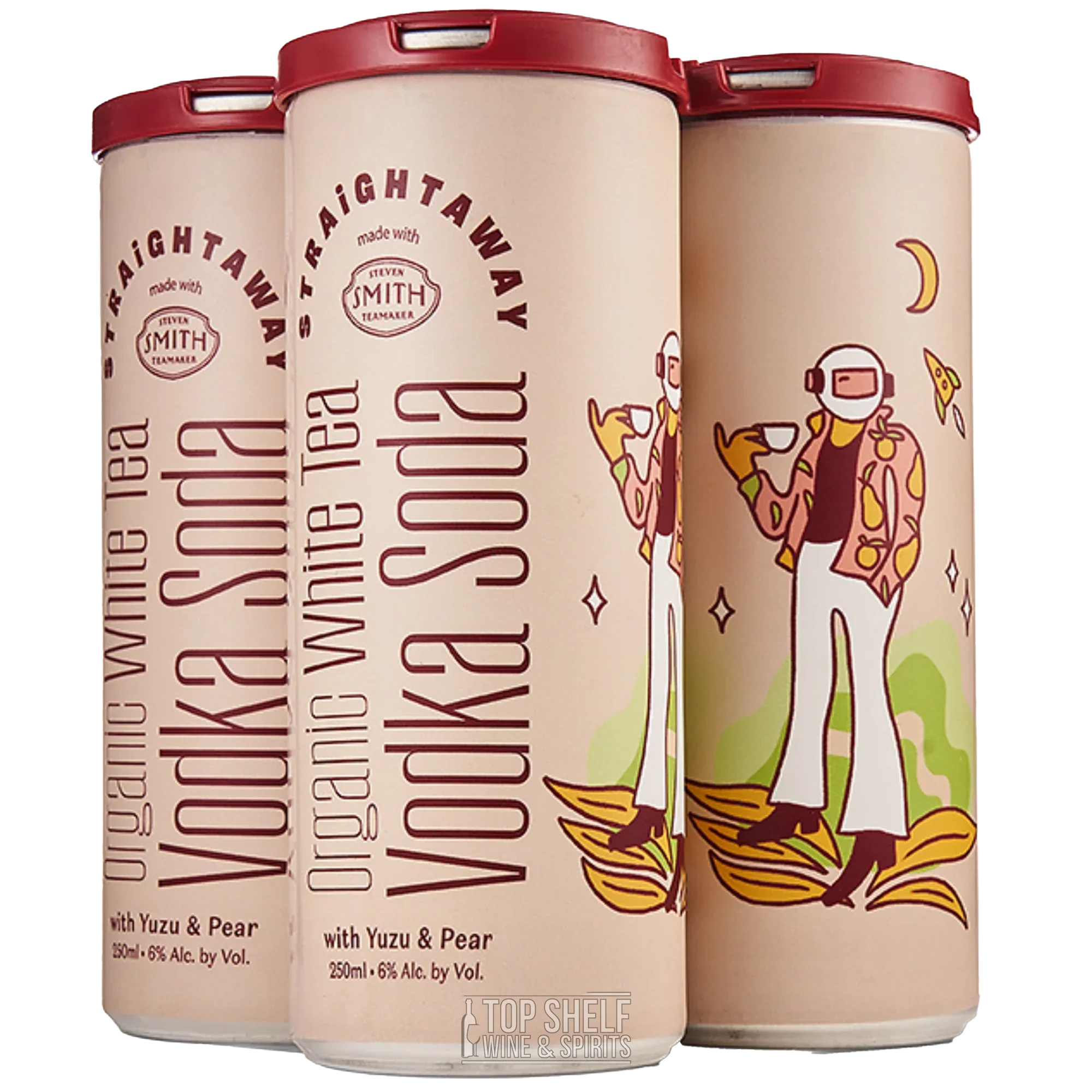 Straightaway "White Tea Vodka Soda with Yuzu and Pear" Cocktail 250ml 4pk