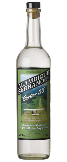 Alambique Serrano "Cartier 30" Aguardiente Traditional 100% Sugar Cane 700ml