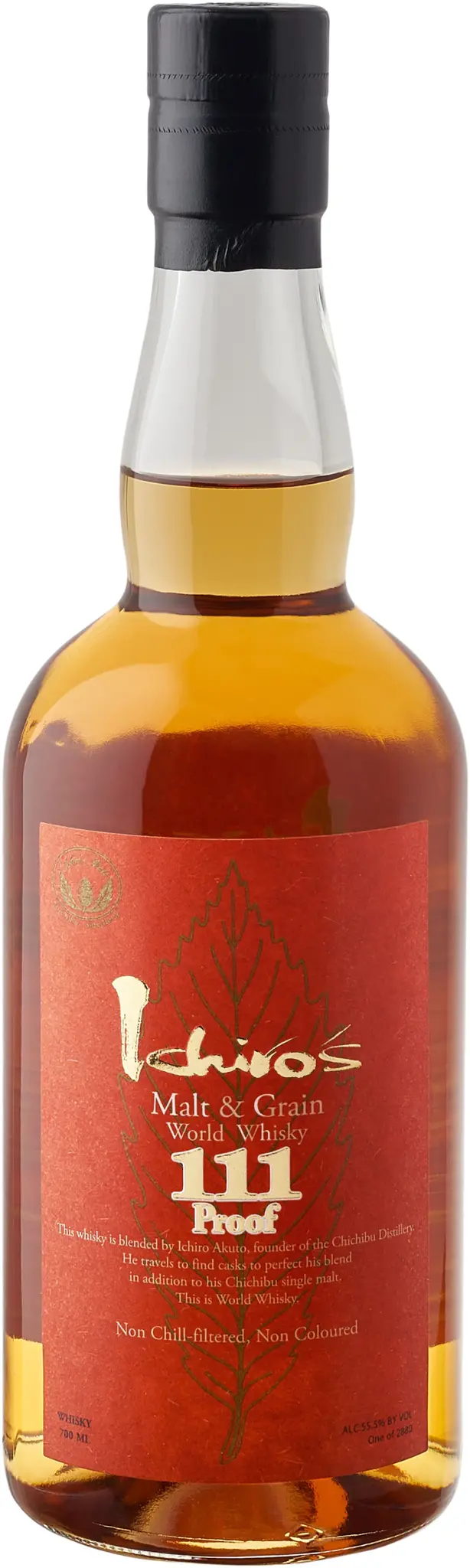 Ichiro's "Malt and Grain Red Label" 111 Proof 700ml