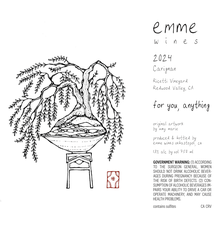 Emme "for you, anything" Carignan Ricetti Vineyard  Redwood Valley 2024 750ml