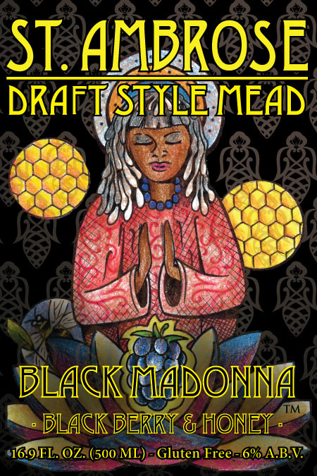 St. Ambrose "Black Madonna" Sour Black Raspberry Mead 12oz 4pk