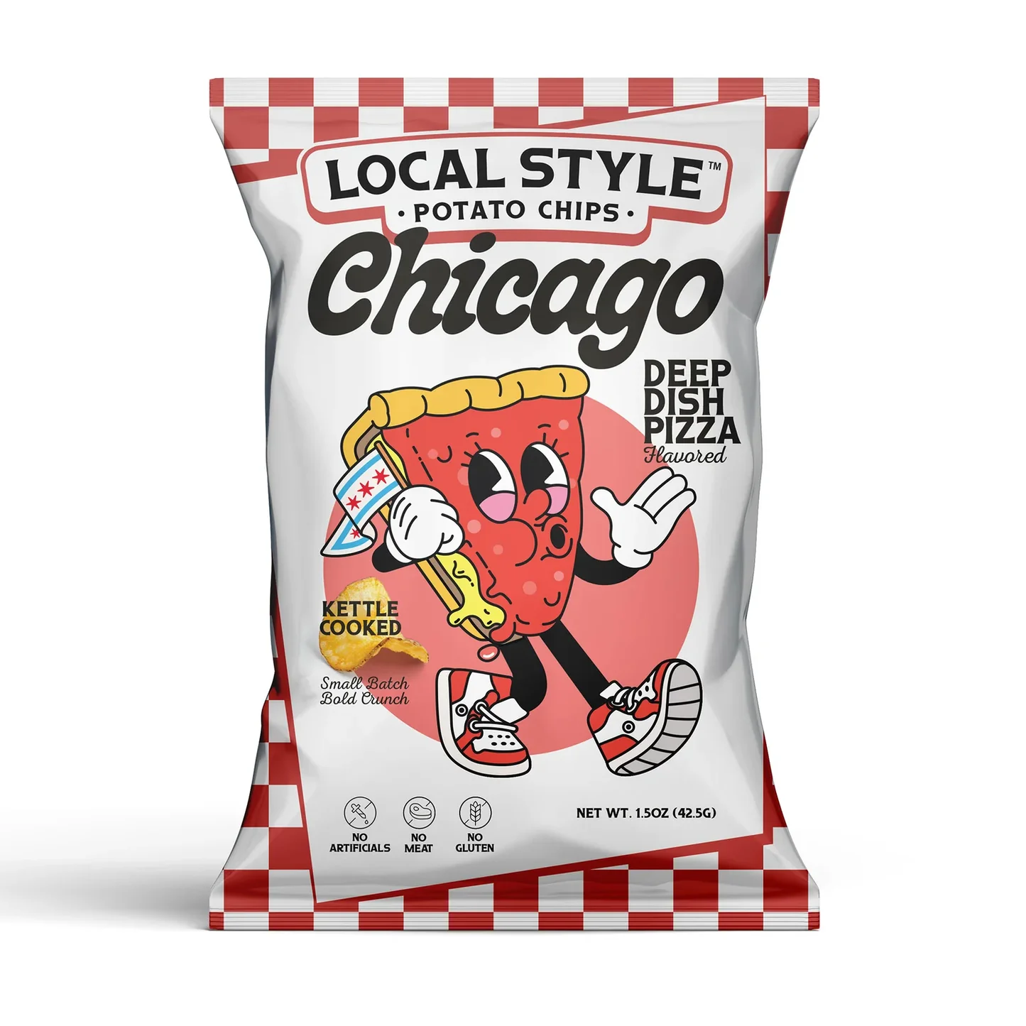 Local Style Potato Chips "Deep Dish Pizza Flavored" Potato Chips 1.5oz
