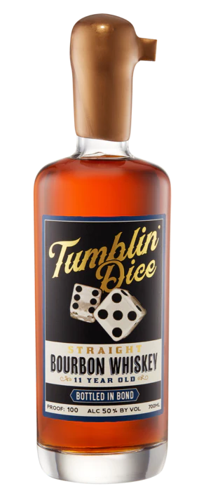 Tumblin' Dice 11 Year Straight Bourbon Whiskey Bottled in Bond 100 Proof 700ml