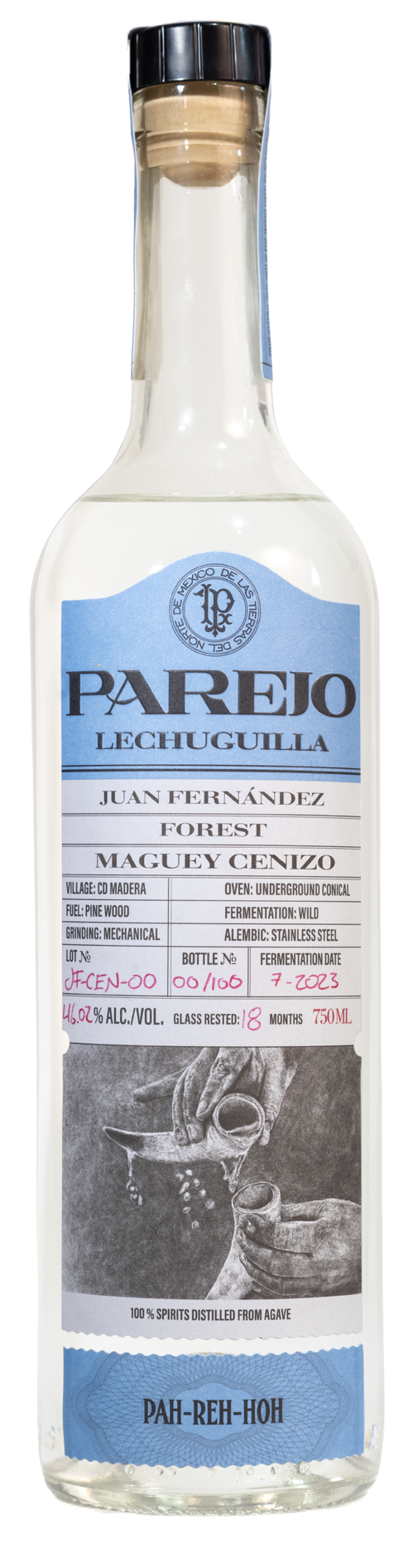 Parejo Lechuguilla Maguey Cenizo Agave Spirit 750ml