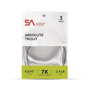 Scientific Anglers Absolute Trout 3-Pack Leaders