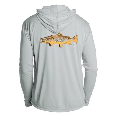 RepYourWater Artist's Reserve Brown Trout Sun Hoody RepYourWater Artist's Reserve Brown Trout Sun Hoody