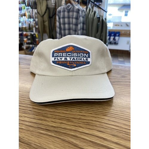 Precision Fly Fishing Precision Orange Fly Patch Unstructured Khaki Hat Precision Fly Fishing Precision Orange Fly Patch Unstructured Khaki Hat