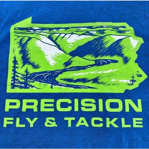 Precision Fly Fishing Precision PA Turquoise Fleck Keystone Tee Precision Fly Fishing Precision PA Turquoise Fleck Keystone Tee