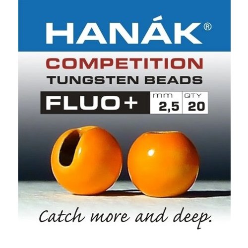 Hanak Hanak Fluo+ Slotted Tungsten Beads Hanak Hanak Fluo+ Slotted Tungsten Beads