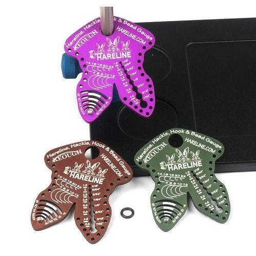 Hareline Hackle, Hook & Bead Gauge Hareline Hackle, Hook & Bead Gauge