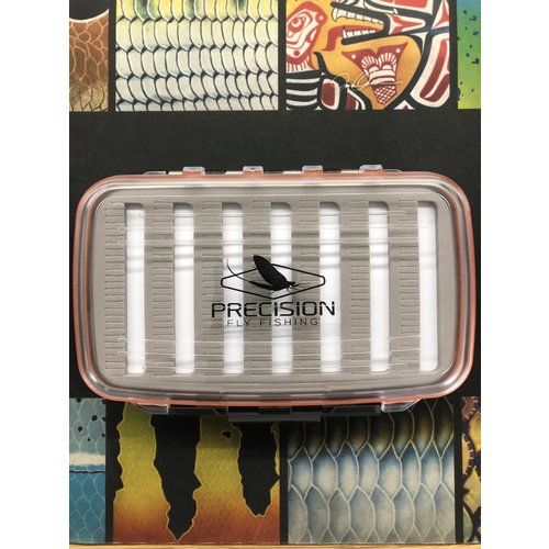 New Phase Double Sided Waterproof Fly Box Slotted Foam w/ Orange Rubber New Phase Double Sided Waterproof Fly Box Slotted Foam w/ Orange Rubber