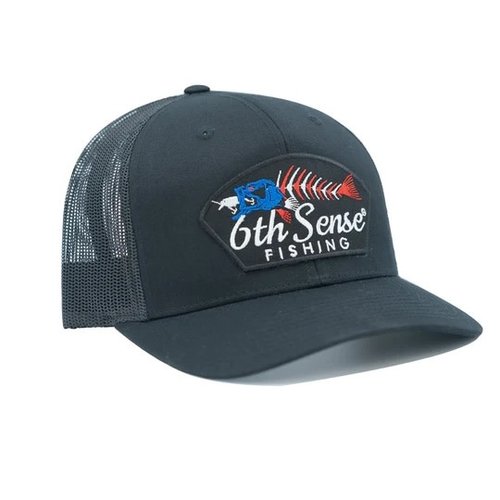 6th Sense Fishing Bones of America - Black Snapback Hat 6th Sense Fishing Bones of America - Black Snapback Hat