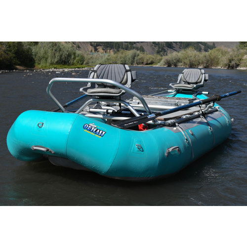 Outcast PAC 136DD Inflatable Fishing Raft w/ Frame Teal