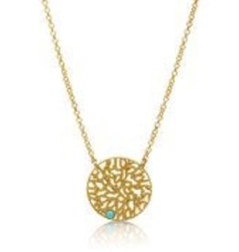 May God Bless You pendant w/turquoise