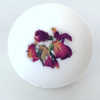 Natural rose petal bath bomb