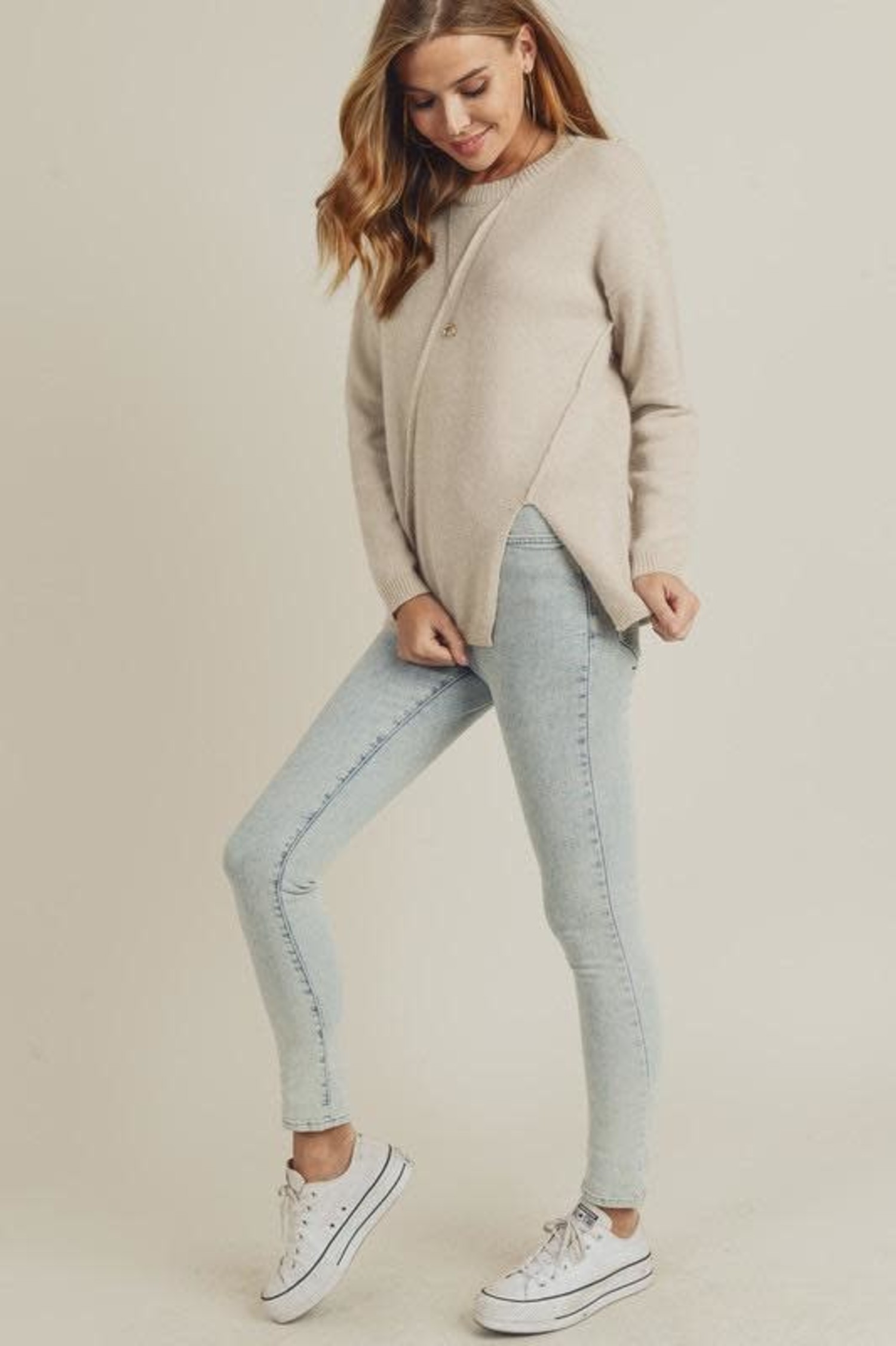 asymmetrical hem sweater