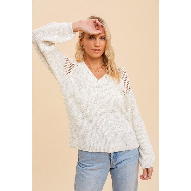 Crochet Cutout Sweater - Style Bar Boutique