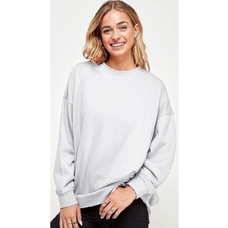 Basic Relaxed Fit Oversized Crew Neck