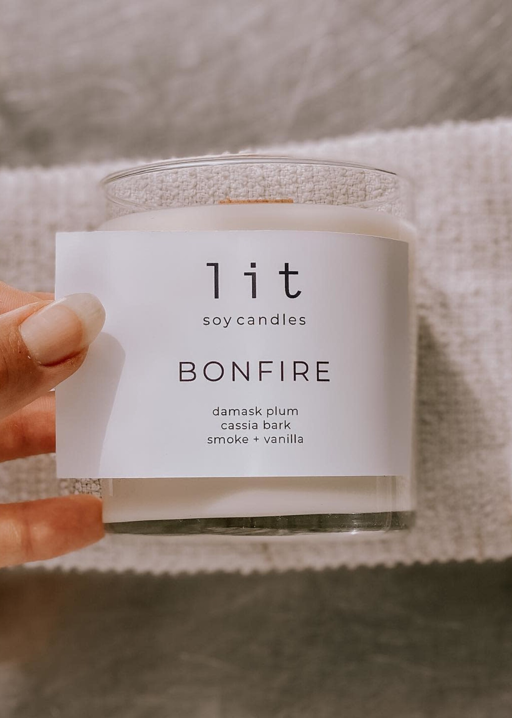 Lit Soy Candles Lit Soy Candle, Bonfire