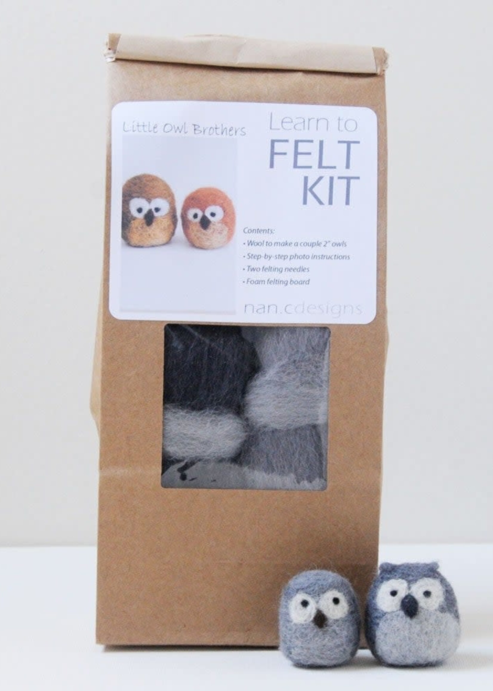 Owl felting kit
