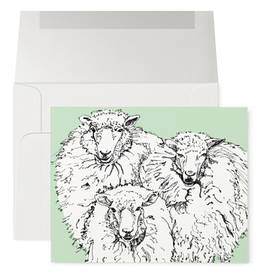 Petits Mots Petits Mots Card, Green Sheep