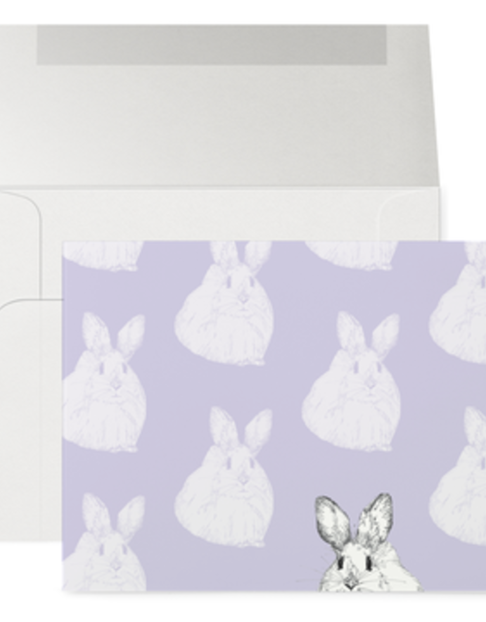 Petits Mots Petits Mots Card, Mauve Bunnies