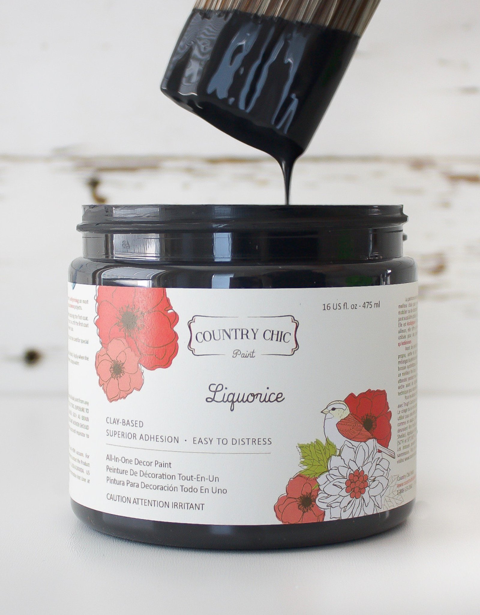 Country Chic Country Chic Paint Sample - 4oz Liquorice
