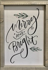 Lara & co. ‘Merry and Bright’ wood sign 8x12