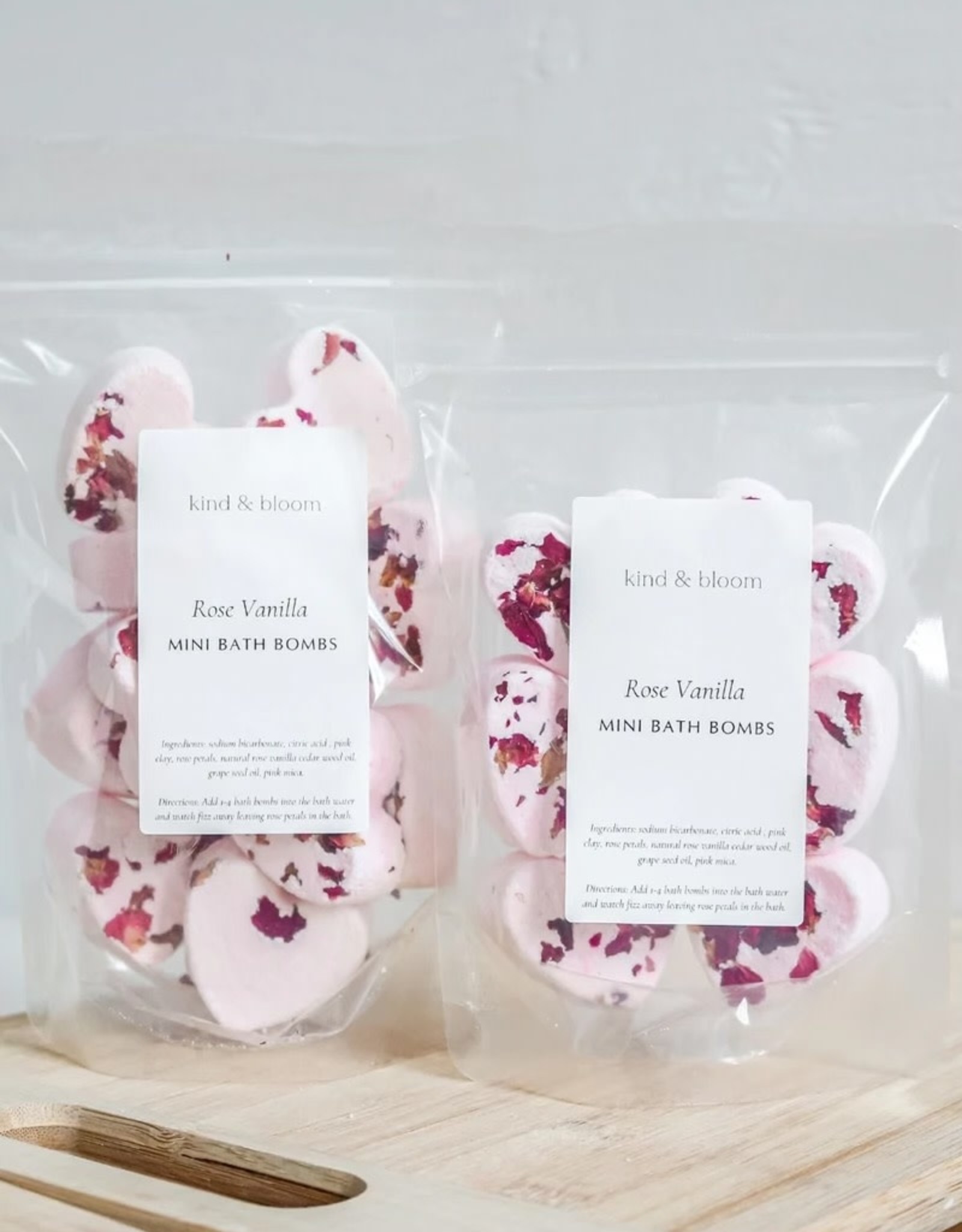 Kind & Bloom Kind & bloom, mini bath bombs Rose Vanilla