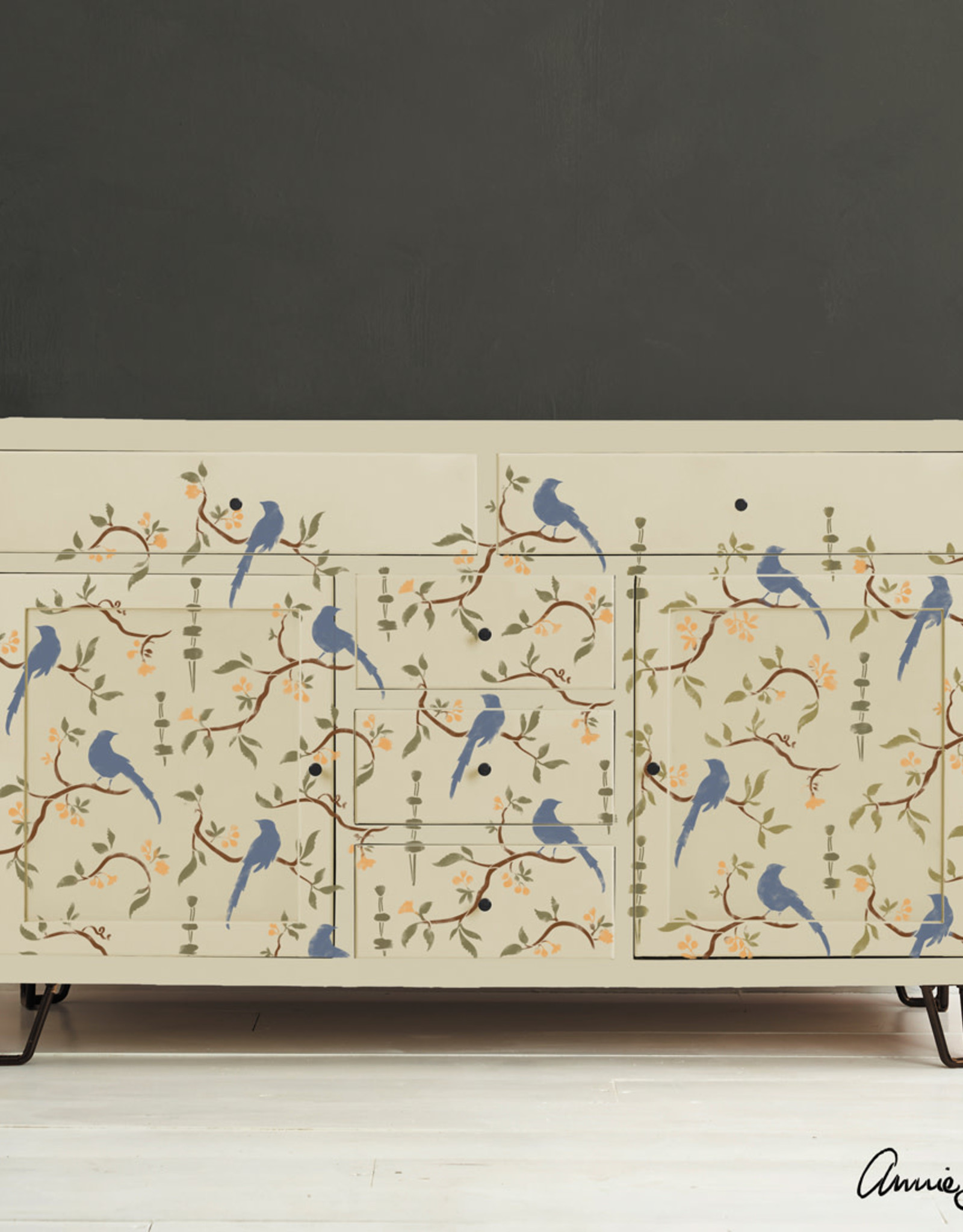 Annie Sloan Chinoiserie Birds Stencil by Annie Sloan