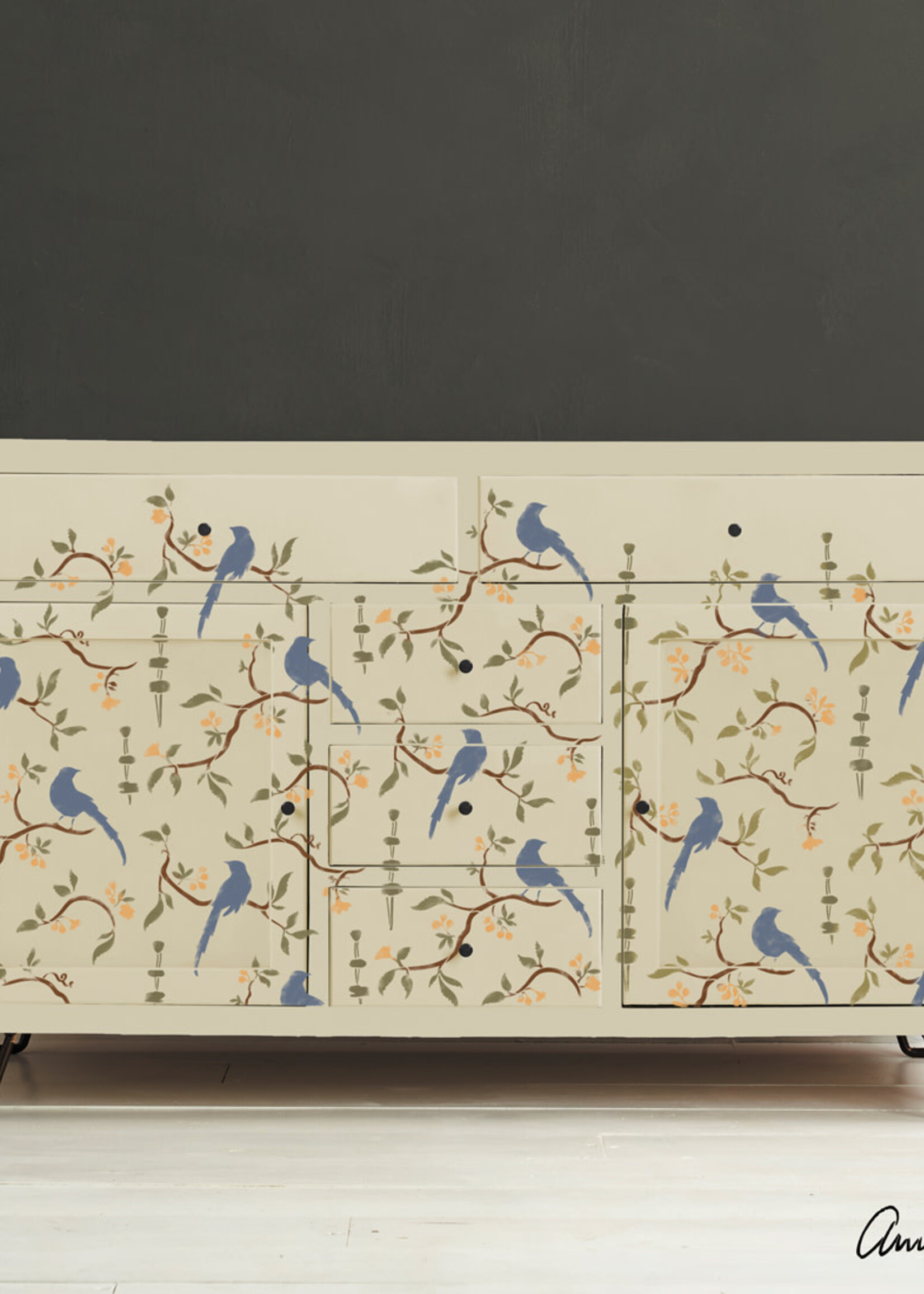 Annie Sloan Chinoiserie Birds Stencil by Annie Sloan