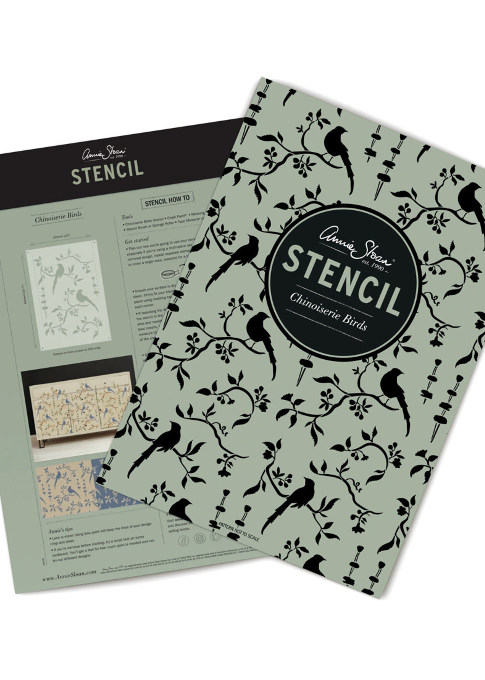 Annie Sloan Chinoiserie Birds Stencil by Annie Sloan