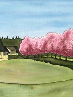 Melanie Willing Card, Spring at the Field in Metchosin