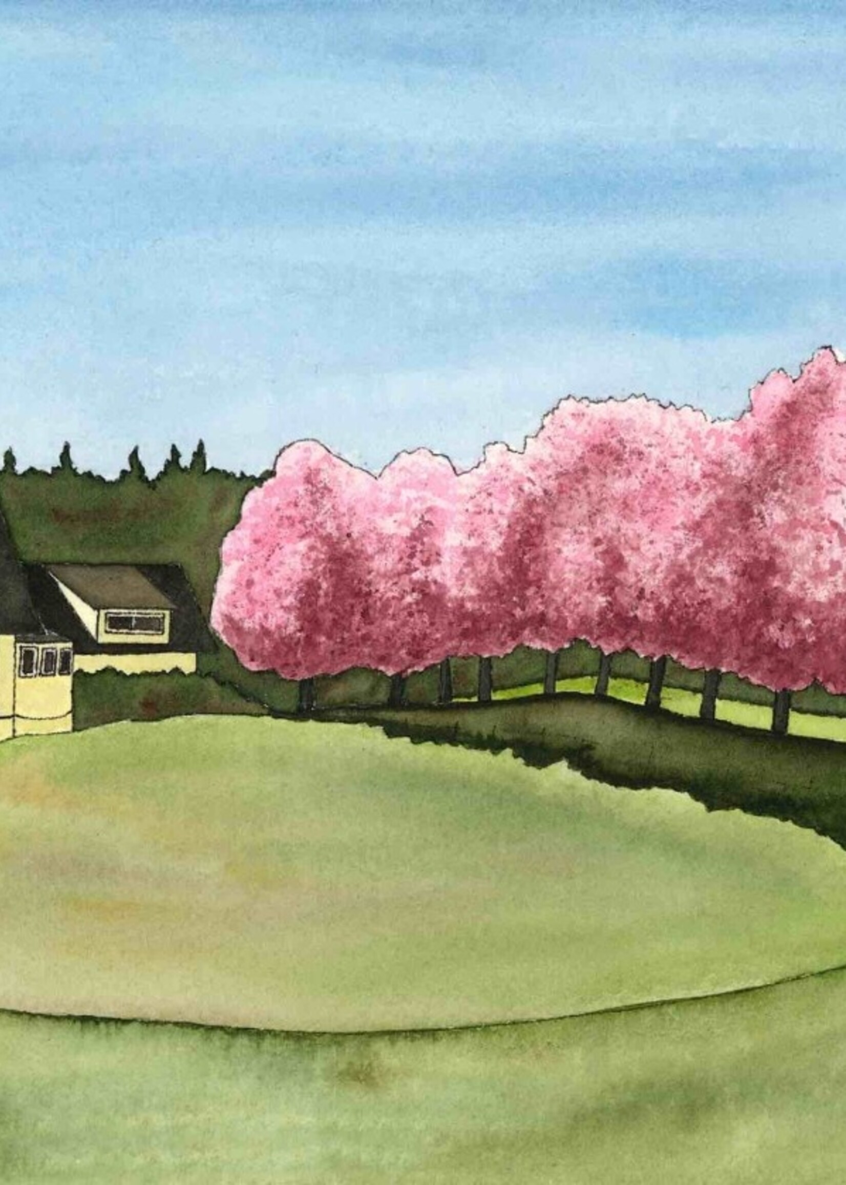 Melanie Willing Card, Spring at the Field in Metchosin