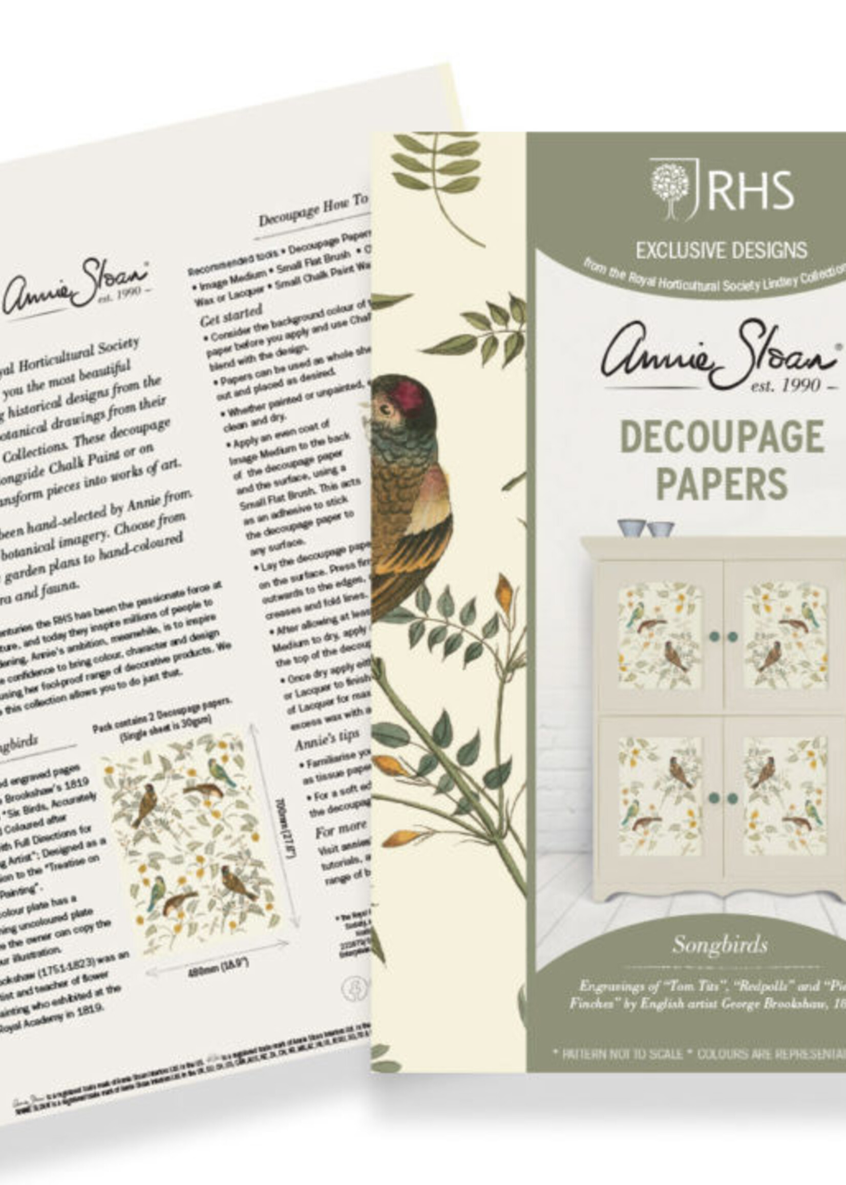 Annie Sloan Decoupage Paper - Songbirds