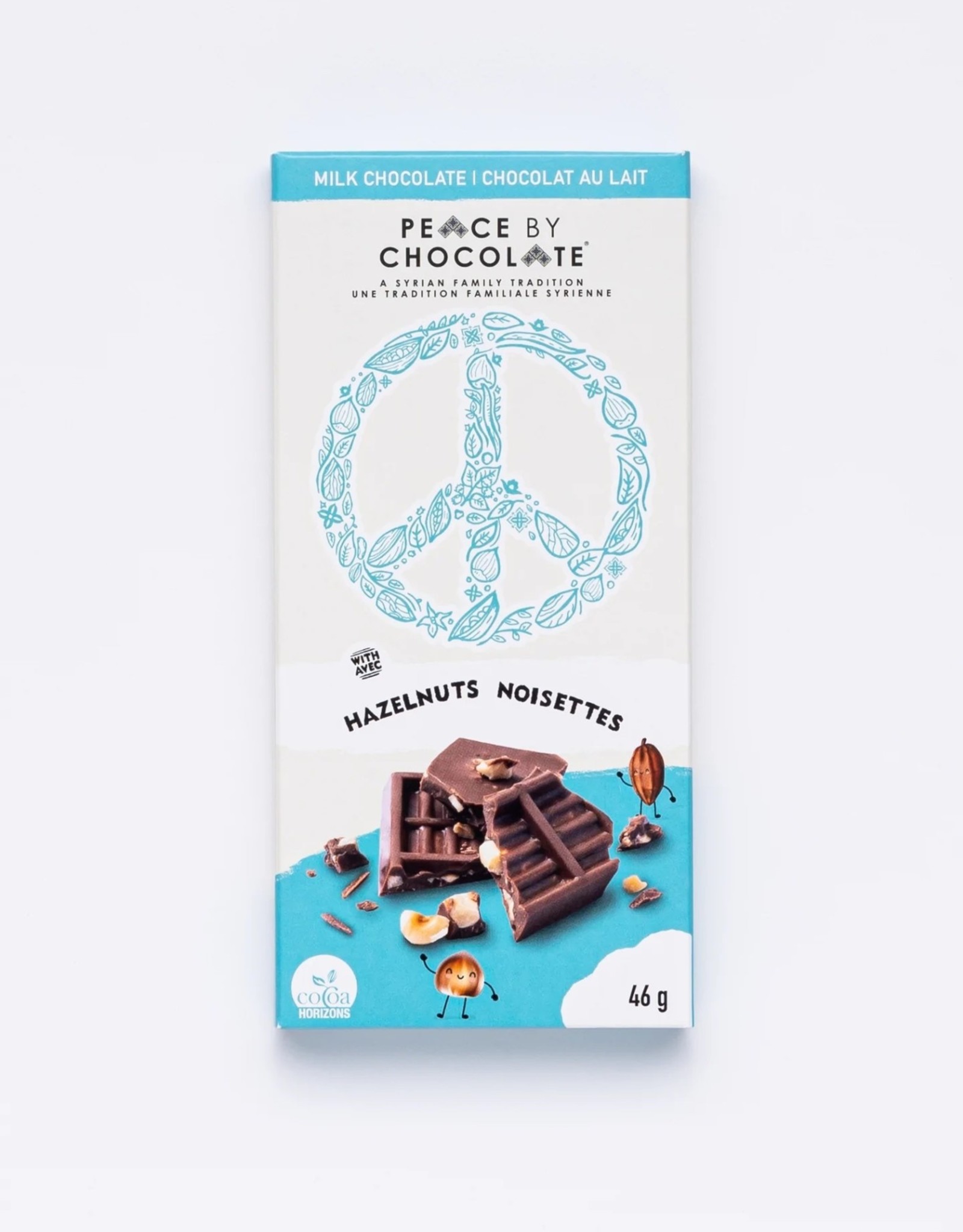 Peace by Chocolate Peace by Chocolate Peace Bar - Milk Chocolate Hazelnut 46g