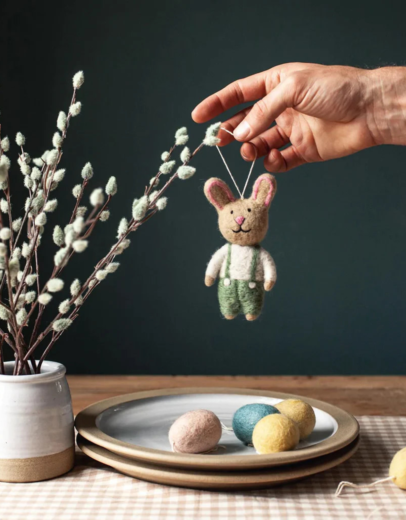 Farmhouse Pottery Buckley the Felted Easter Bunny Ornament