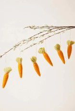 Farmhouse Pottery Felted Carrot Ornaments (Set of 6)