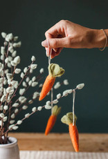 Farmhouse Pottery Felted Carrot Ornaments (Set of 6)