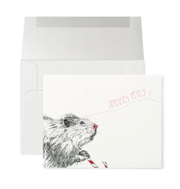 Petits Mots Petits mots, Holiday card, Beaver- Candy Christmas