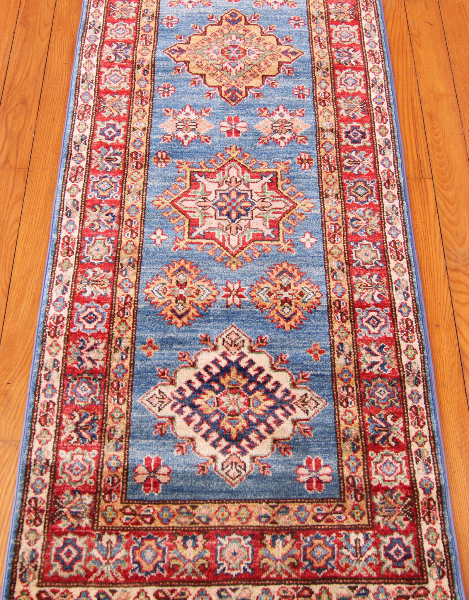 Bunyaad Blue Kazak Runner