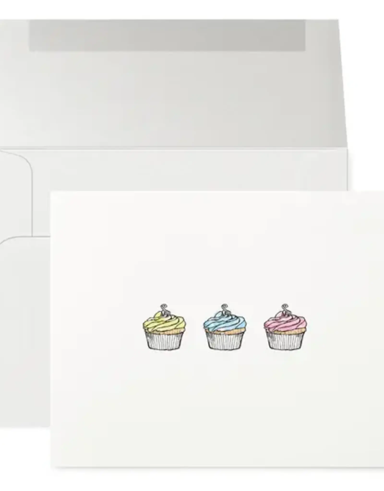 Petits Mots Petits Mots Card, 3 Cupcakes