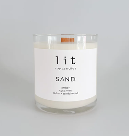 Lit Soy Candles Lit soy candle, Sand