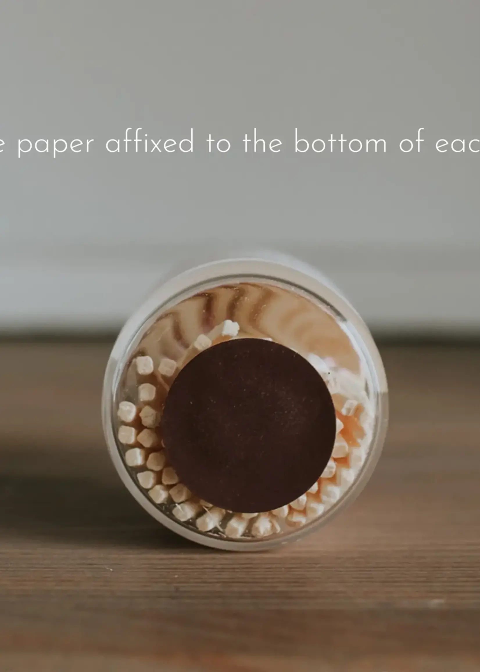 Apothecary jar of Matches, 75 count, coloured tip