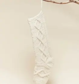 Farmhouse Pottery Knit Stocking, Ivory