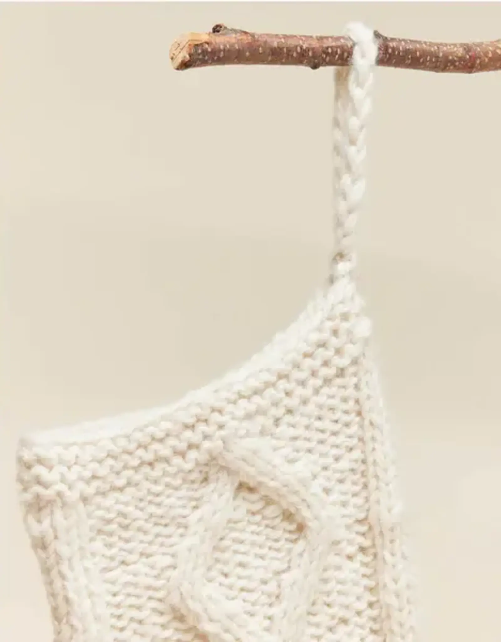 Farmhouse Pottery Knit Stocking, Ivory